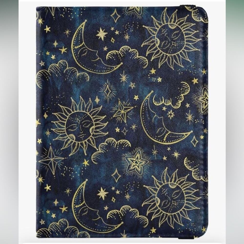 NWOT Navy and Gold Celestial Women's Passport Holder Wallet